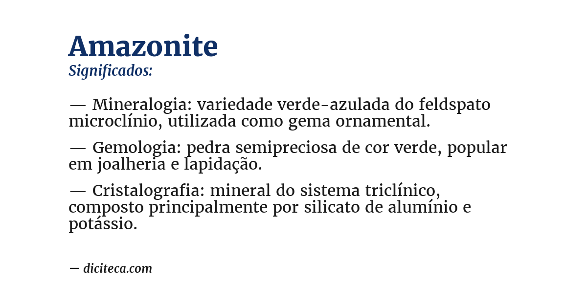 Significado de amazonite
