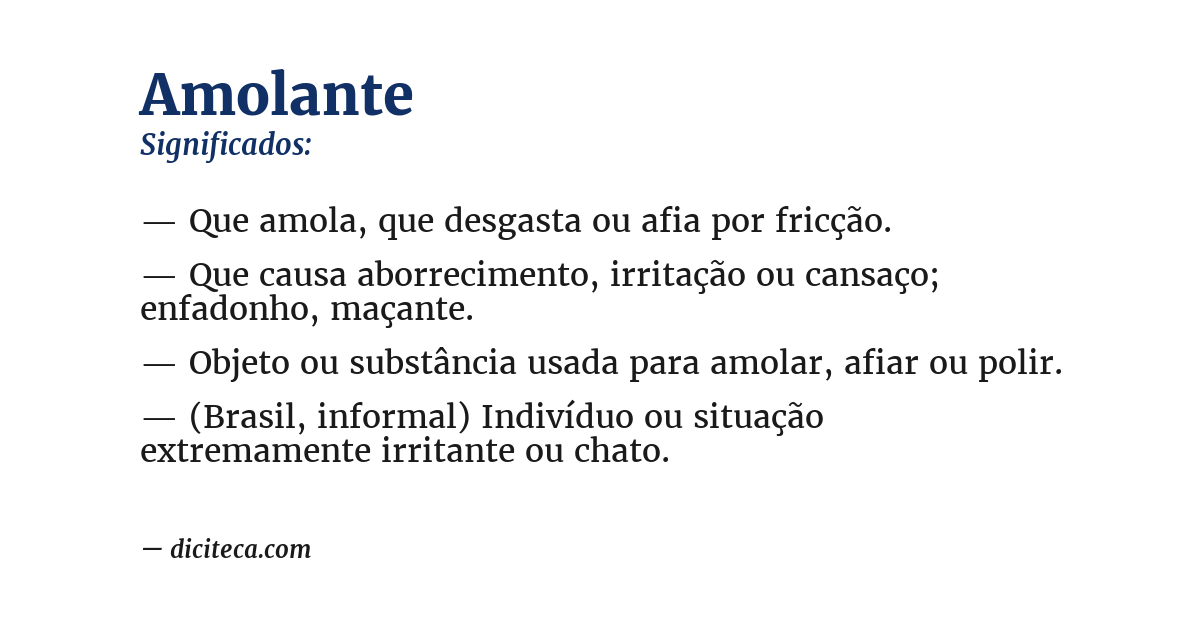 Significado de amolante
