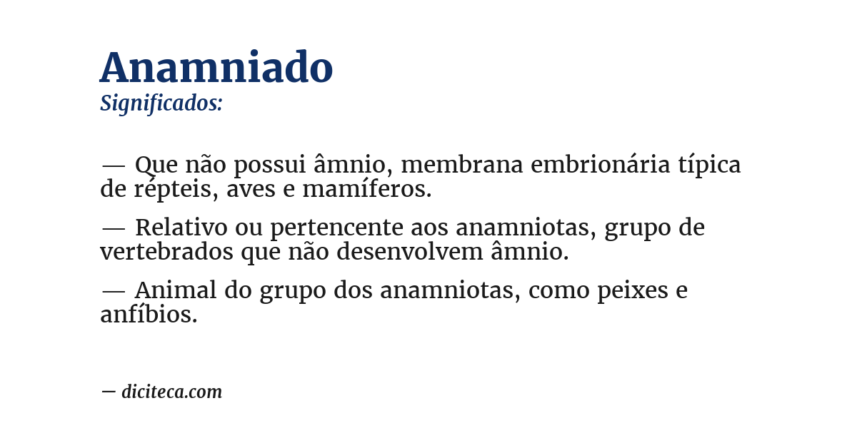 Significado de anamniado