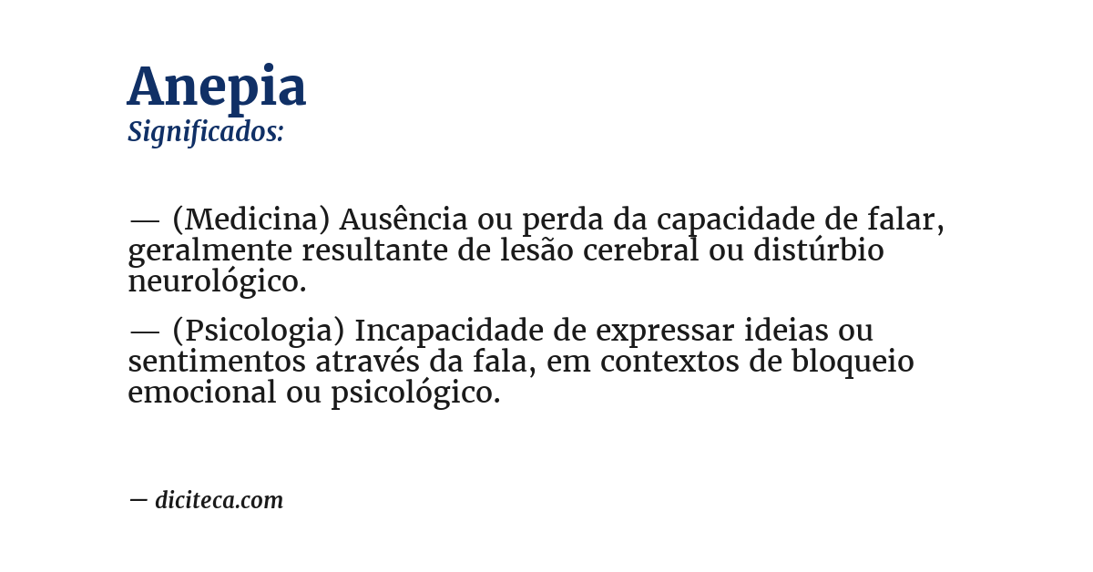 Significado de anepia