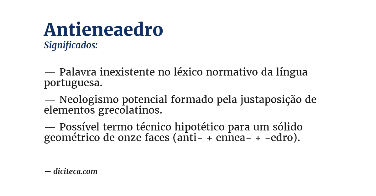 Significado de antieneaedro