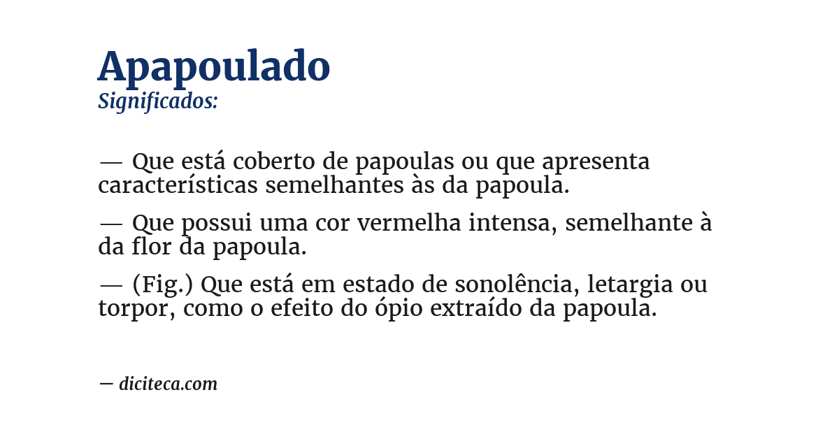 Significado de apapoulado