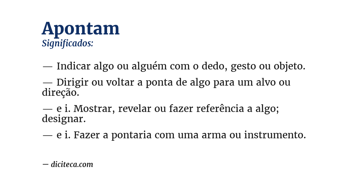 Significado de apontam