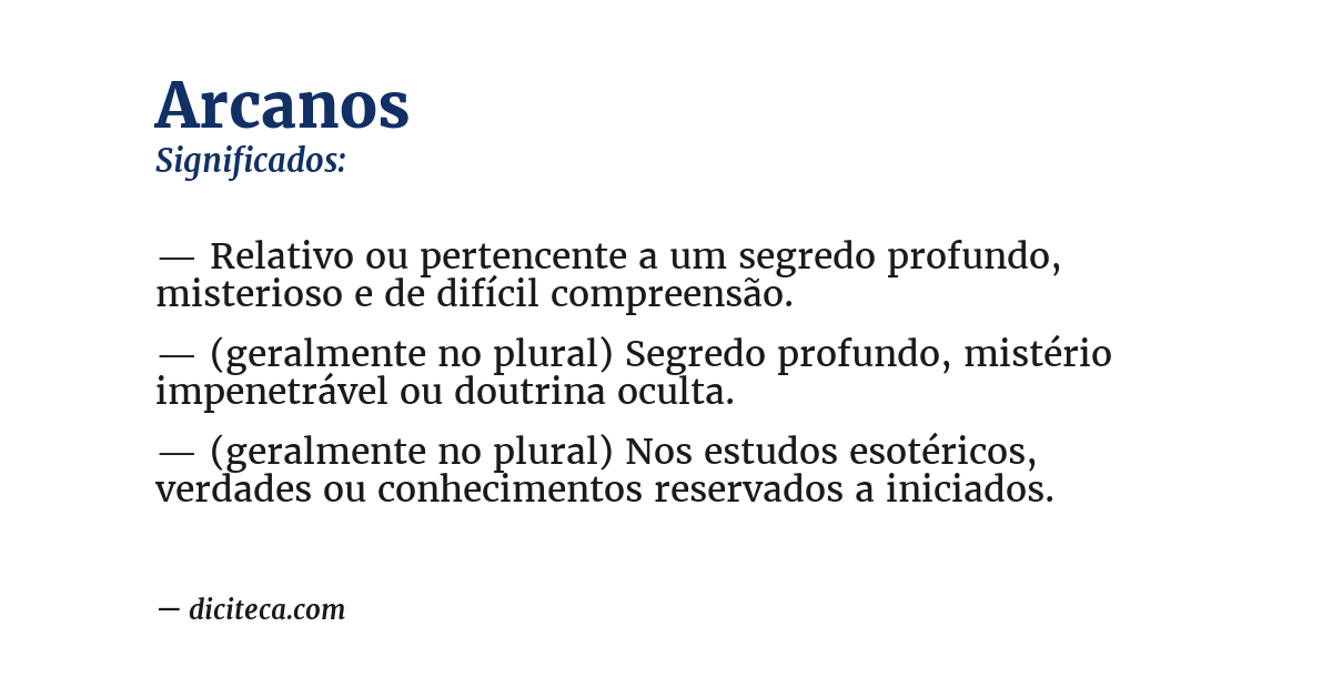 Significado de arcanos