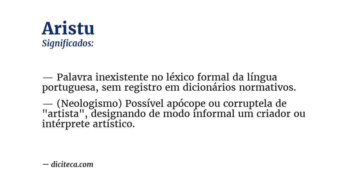 Significado de aristu