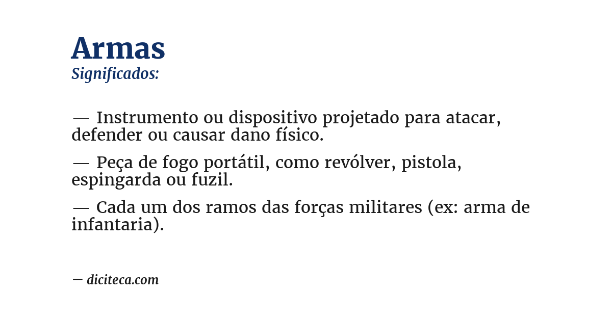 Significado de armas