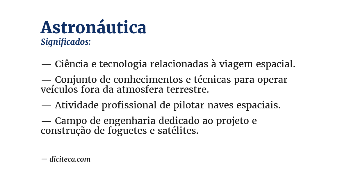 Significado de astronáutica