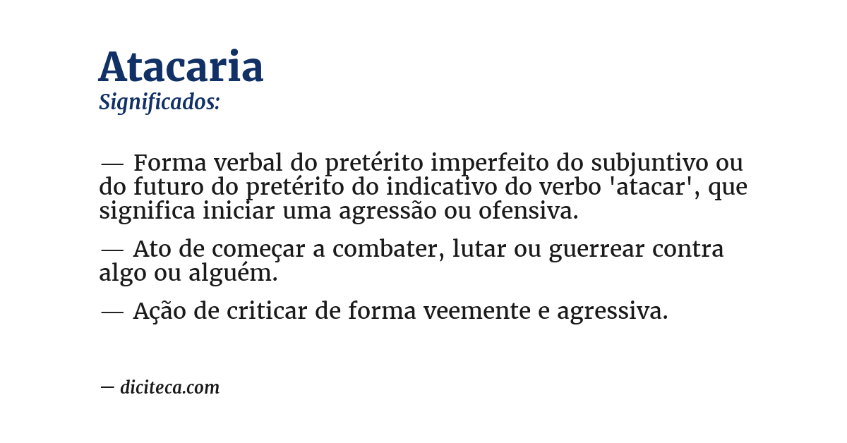 Significado de atacaria