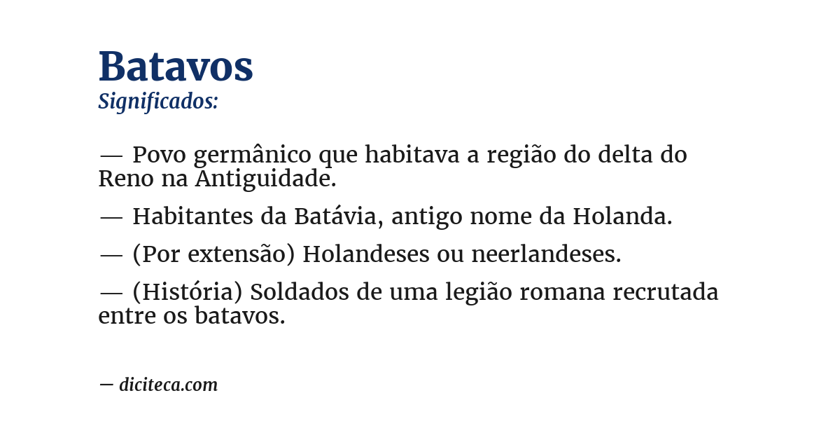 Significado de batavos