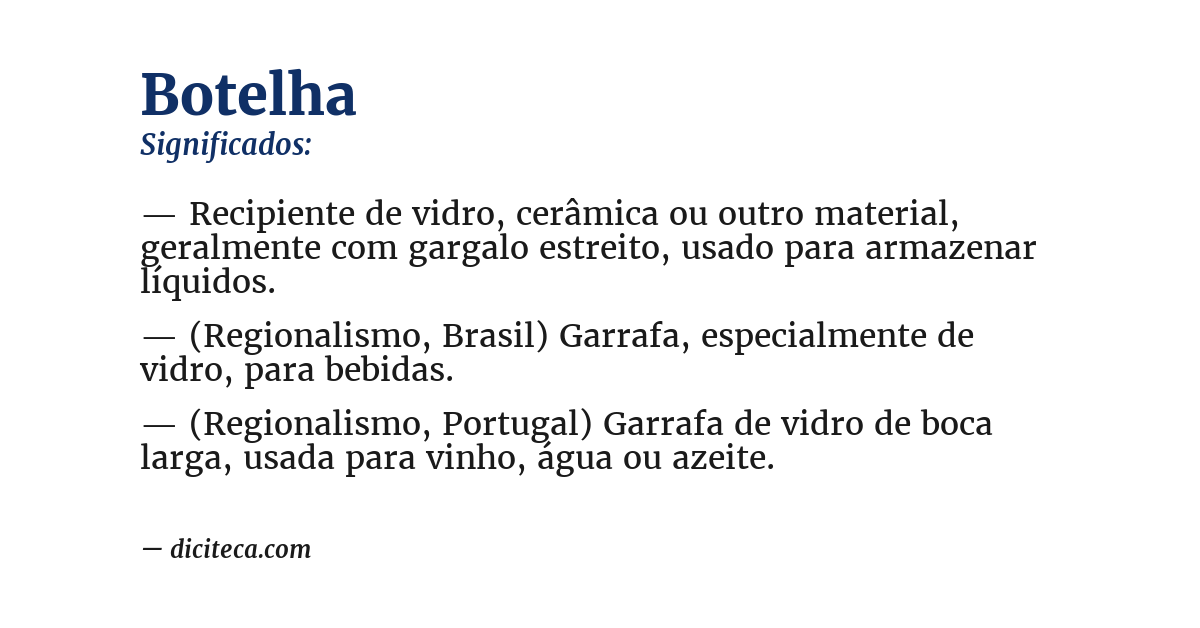Significado de botelha