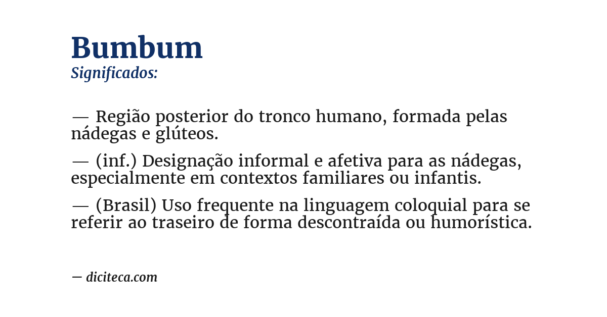 Significado de bumbum