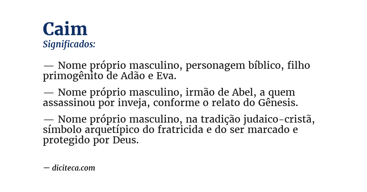 Significado de caim