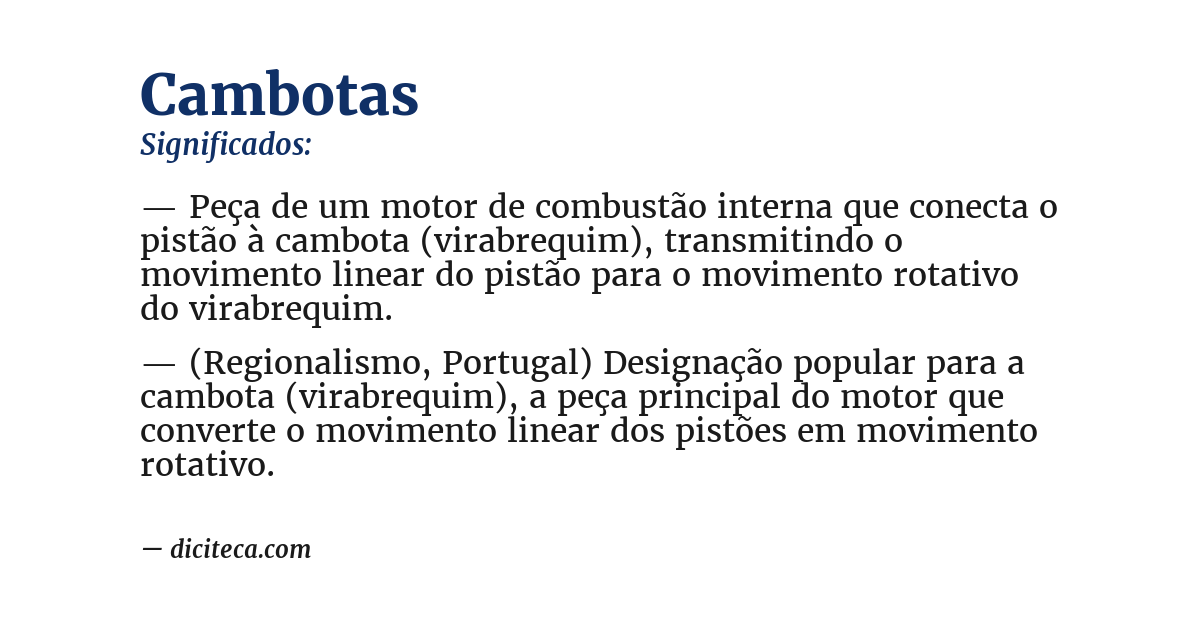 Significado de cambotas