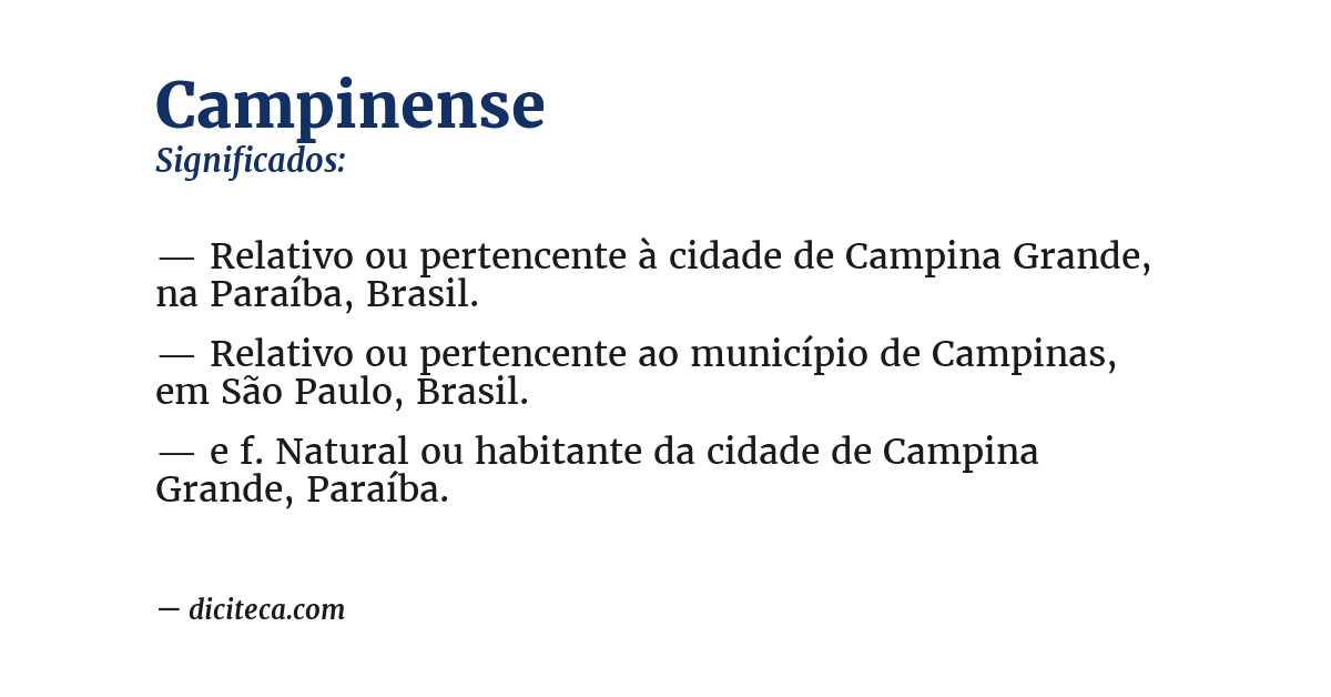 Significado de campinense