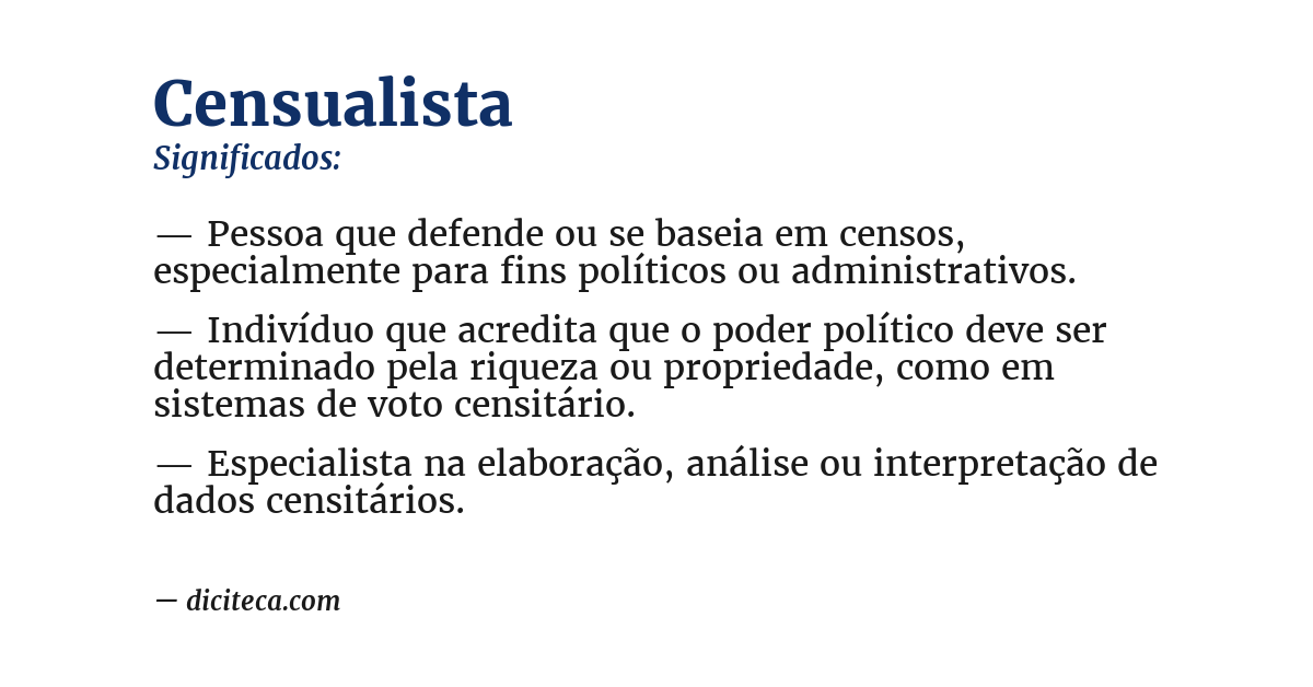 Significado de censualista