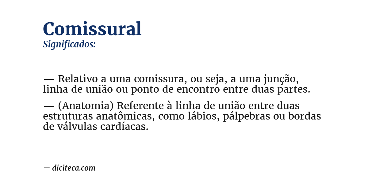 Significado de comissural