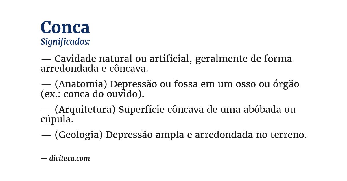 Significado de conca