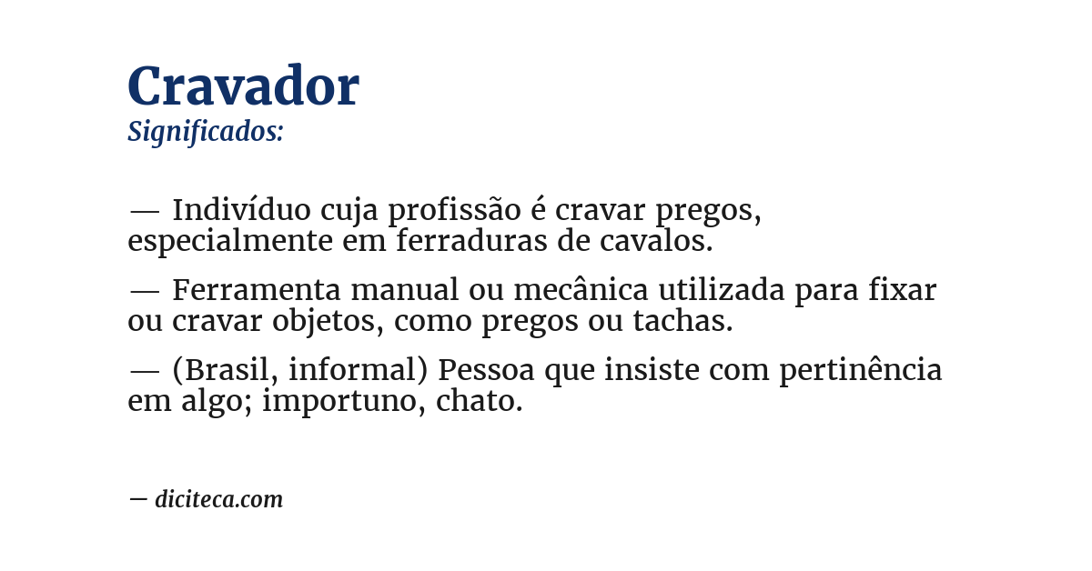 Significado de cravador