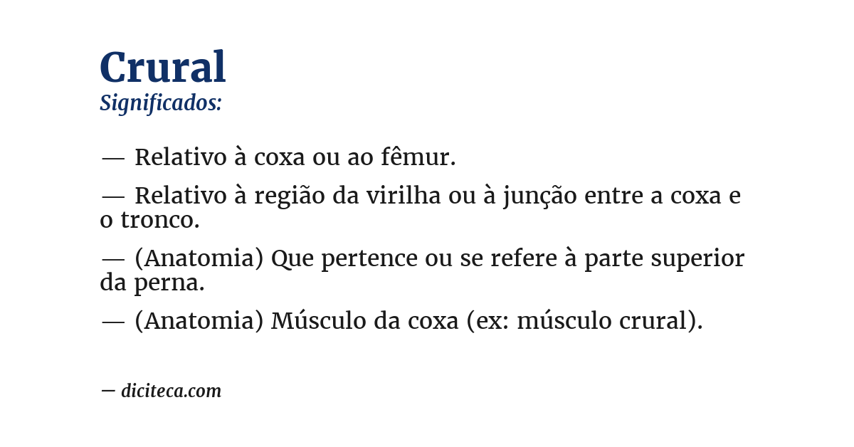 Significado de crural