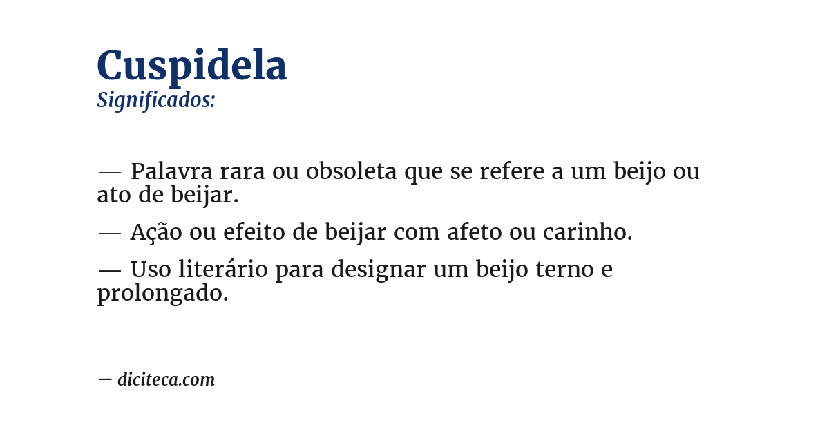 Significado de cuspidela