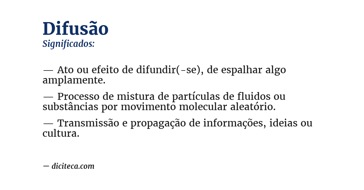 Significado de difusão