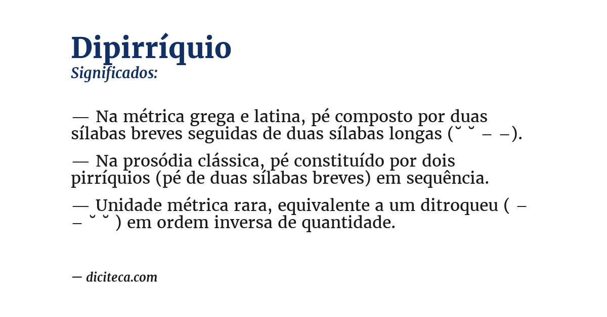 Significado de dipirríquio