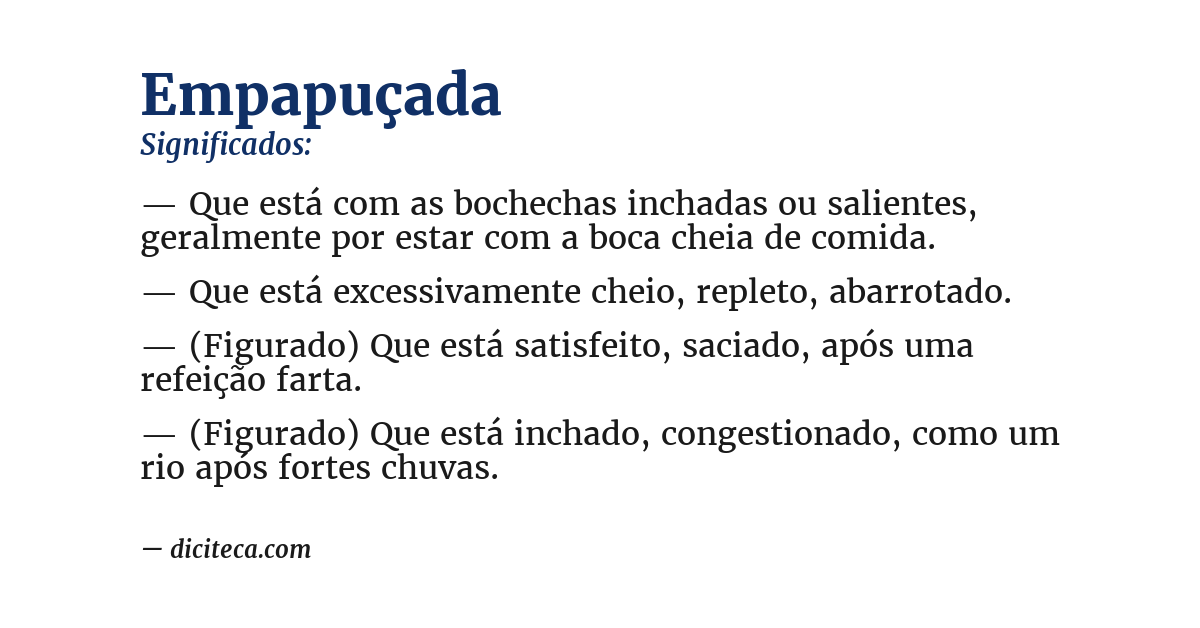 Significado de empapuçada