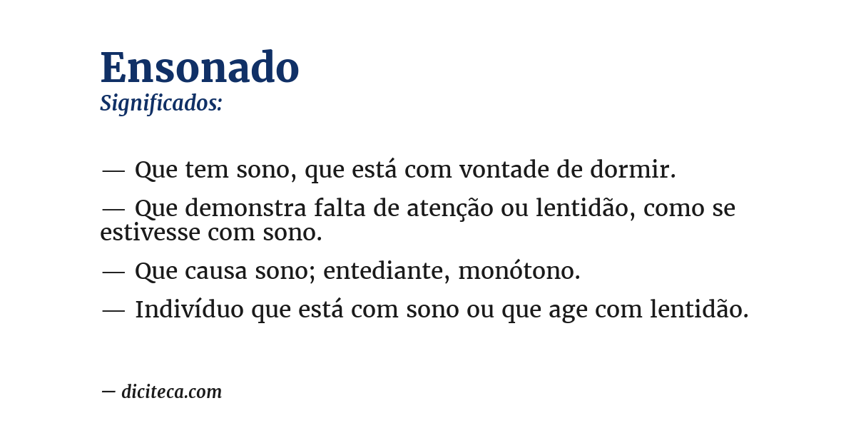 Significado de ensonado