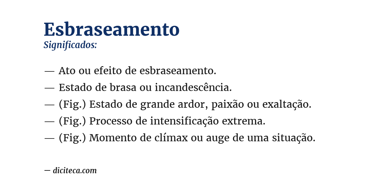 Significado de esbraseamento