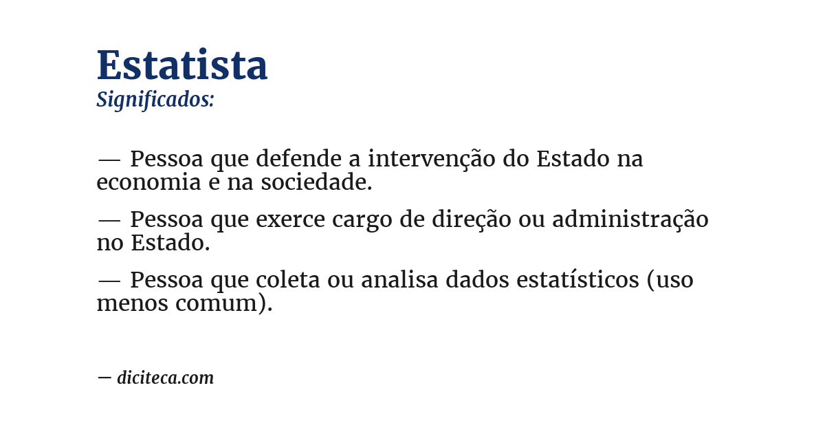 Significado de estatista