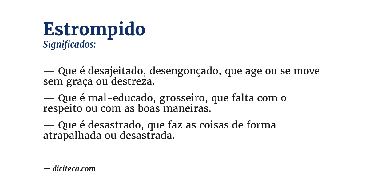 Significado de estrompido