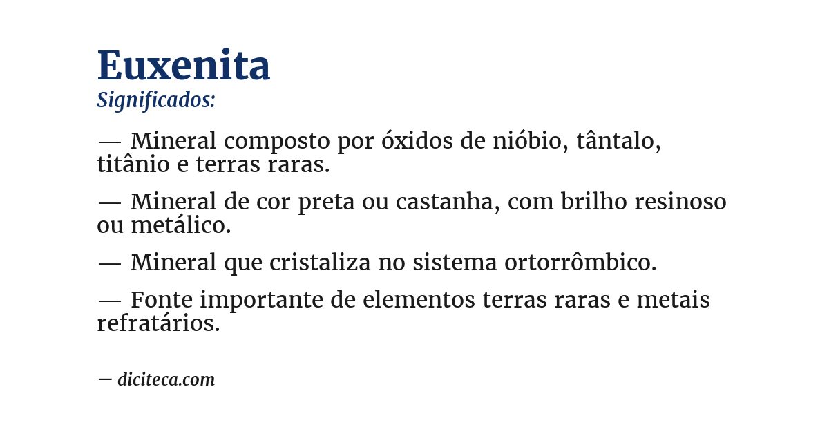 Significado de euxenita