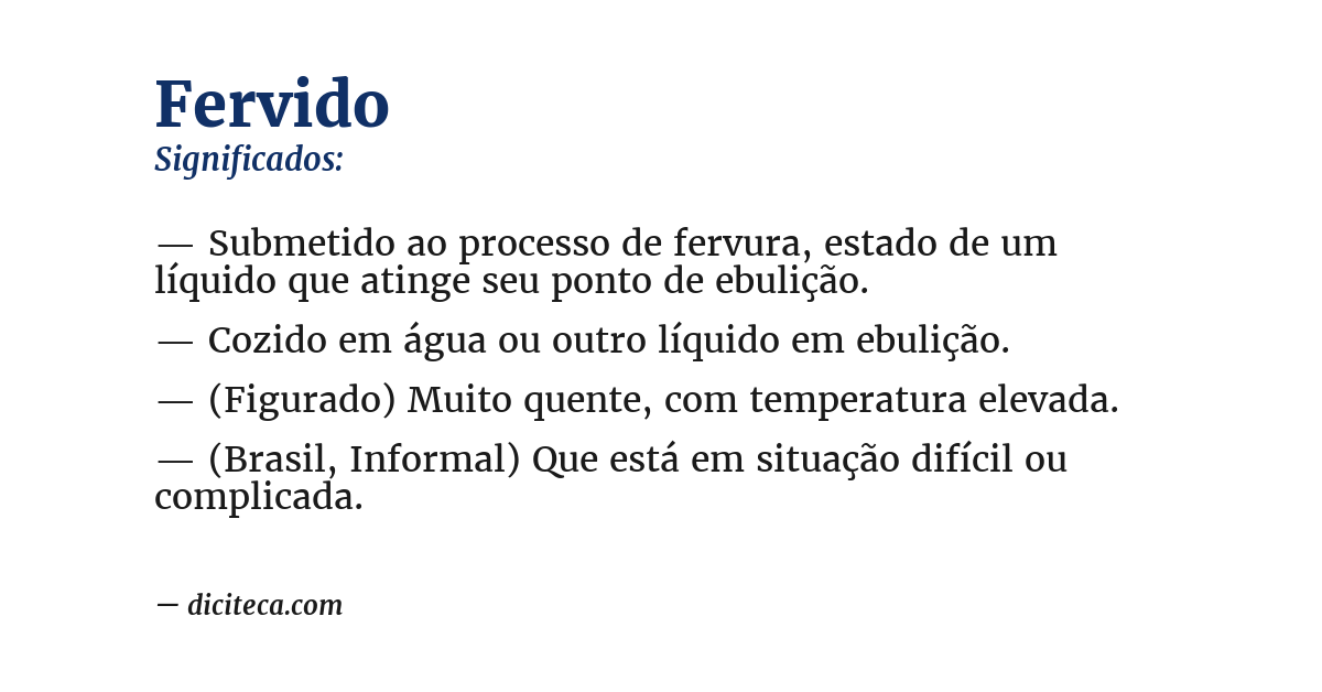 Significado de fervido