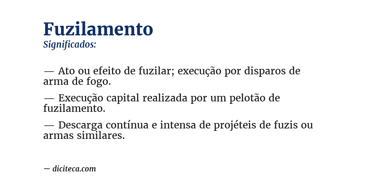 Significado de fuzilamento