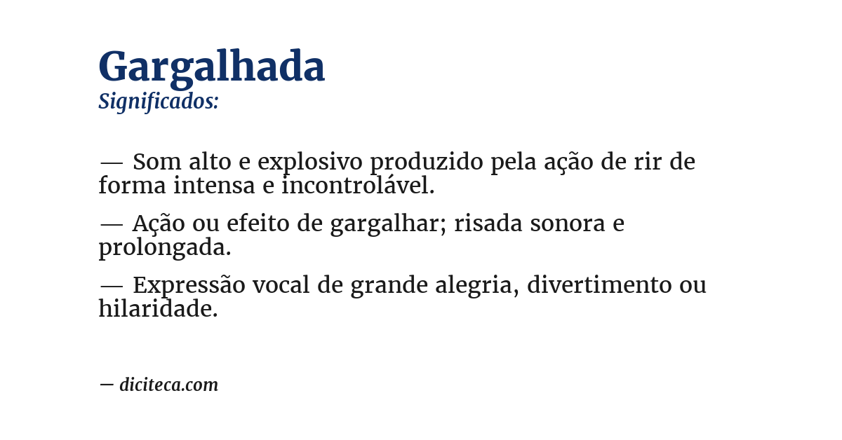 Significado de gargalhada