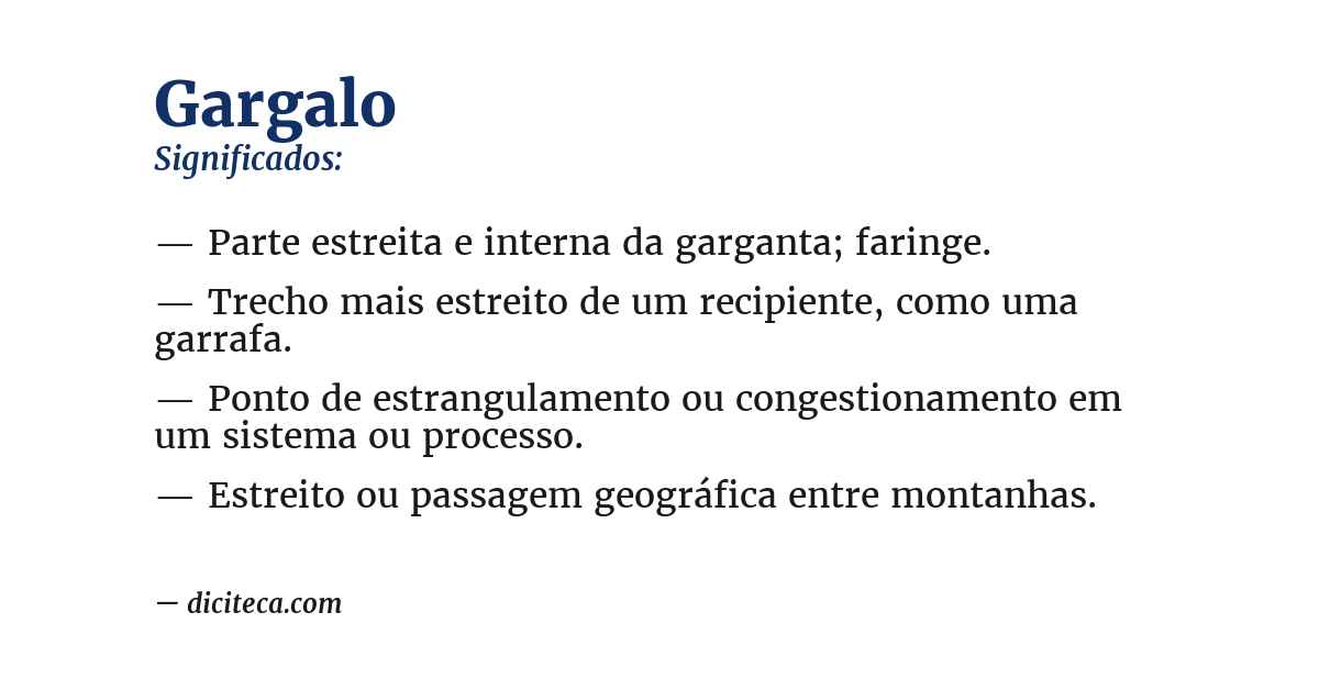Significado de gargalo