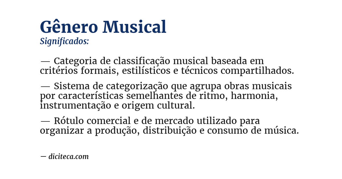 Significado de gênero musical