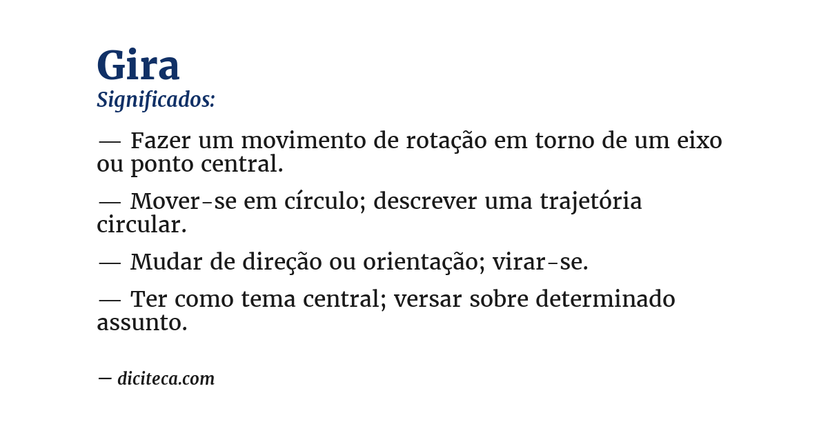 Significado de gira