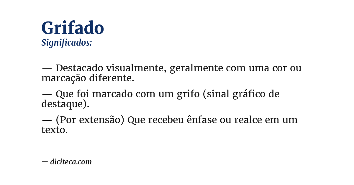 Significado de grifado