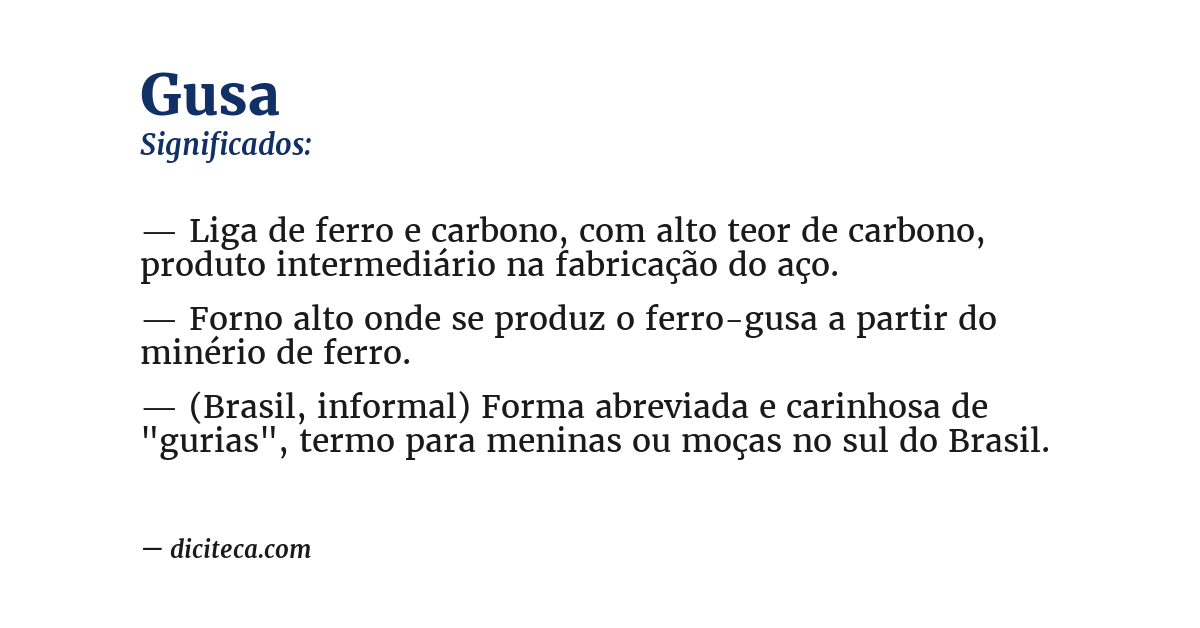 Significado de gusa