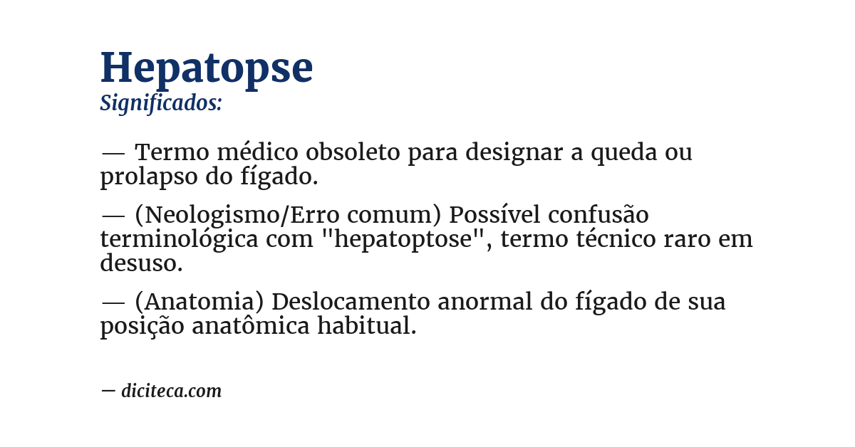 Significado de hepatopse