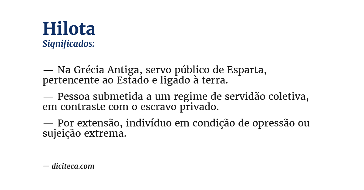 Significado de hilota