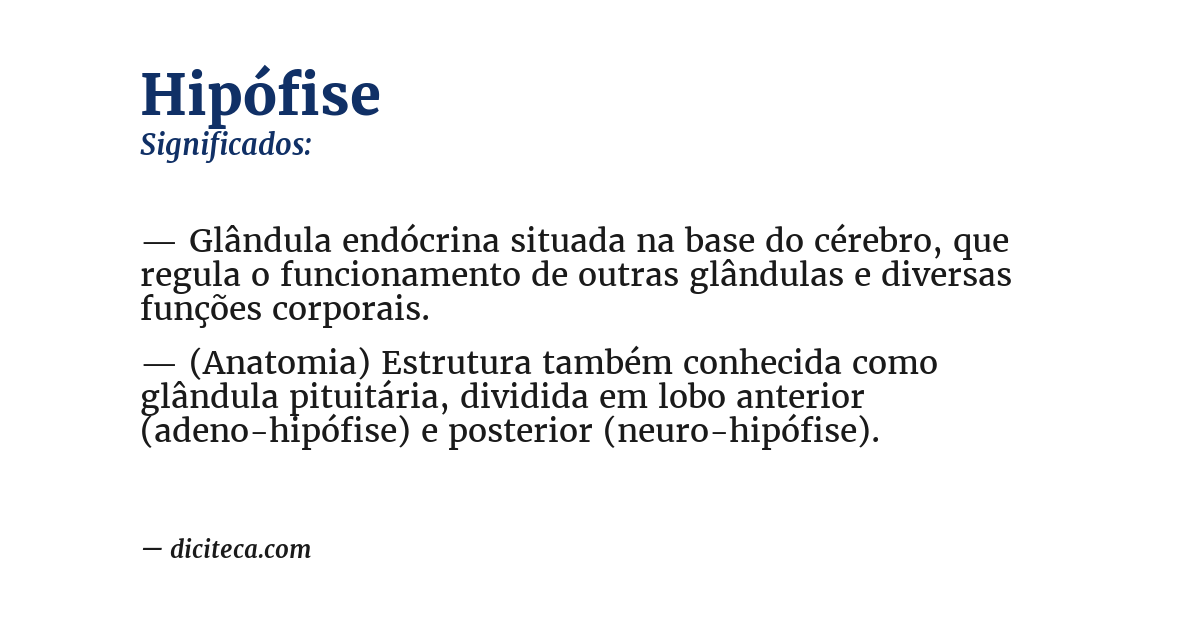 Significado de hipófise