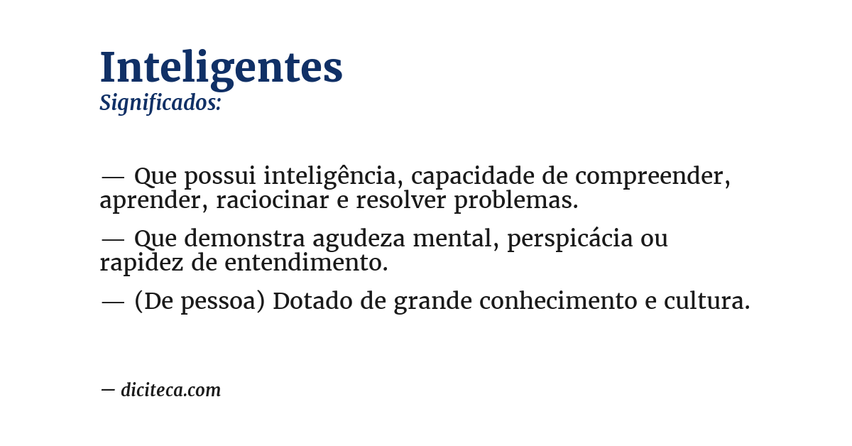 Significado de inteligentes