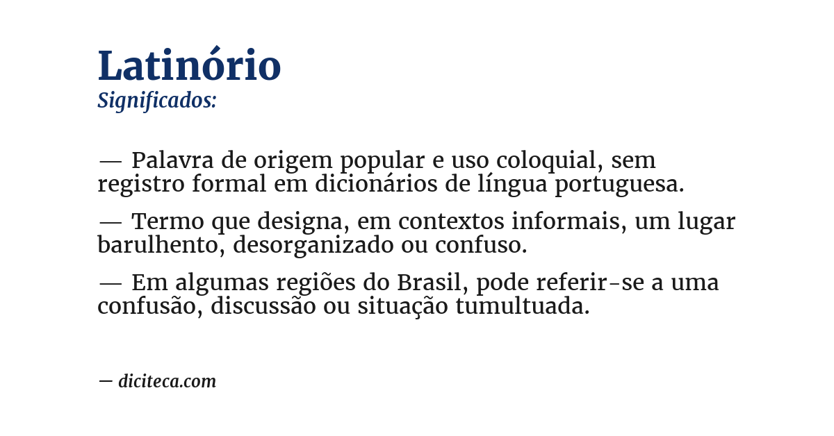 Significado de latinório