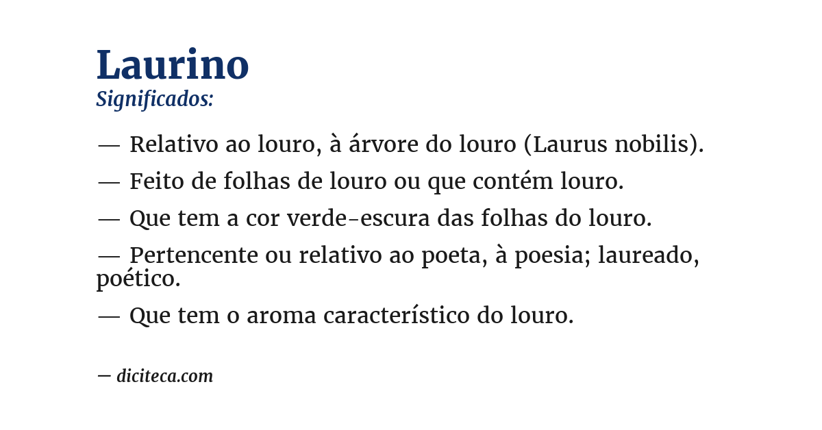 Significado de laurino