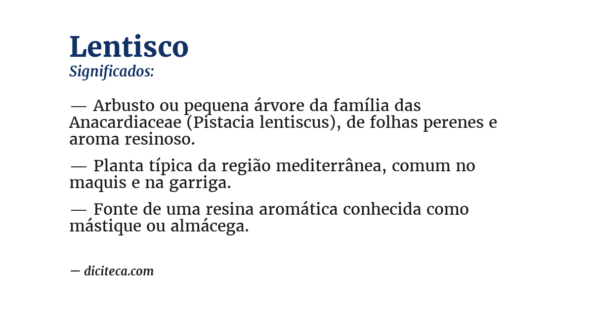 Significado de lentisco