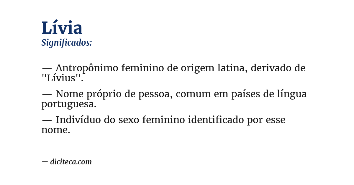 Significado de lívia