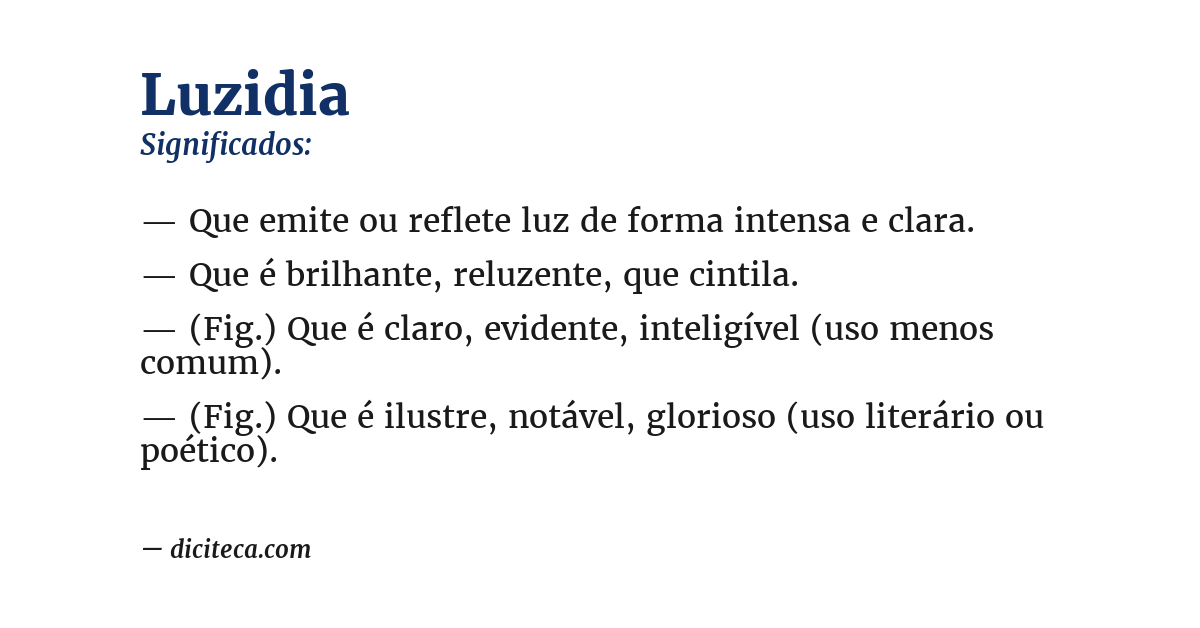 Significado de luzidia