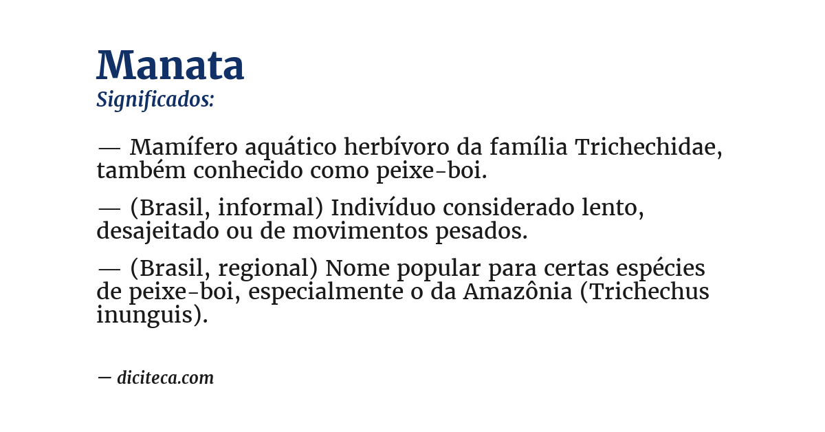 Significado de manata